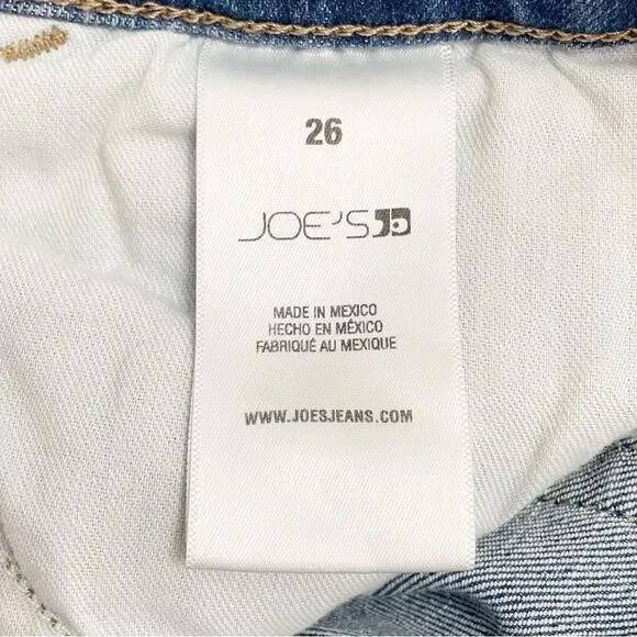 Joe’s Jeans High Rise Wide Leg Distressed Jean in Belenos Medium Wash Size 26